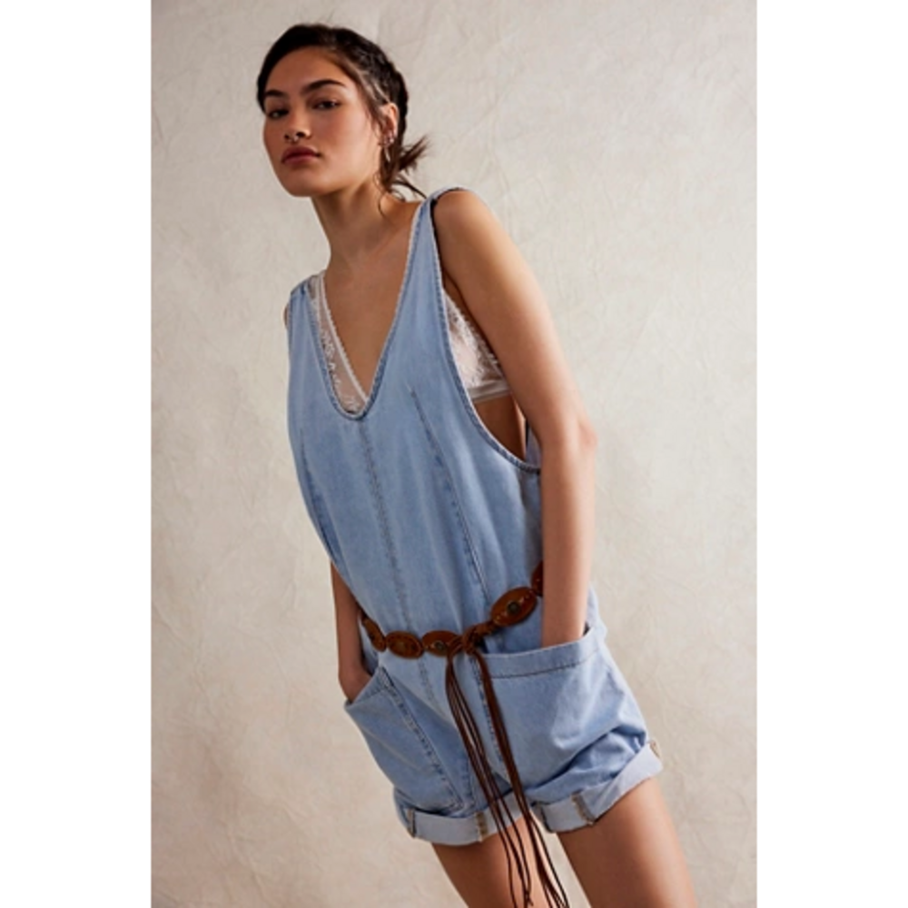Free People We The Free High Roller Shortall in Blue